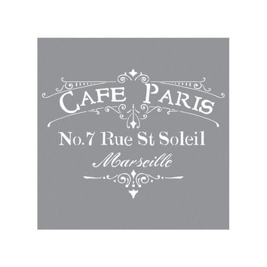 Pochoir motif café de Paris 30 x 30 cm
