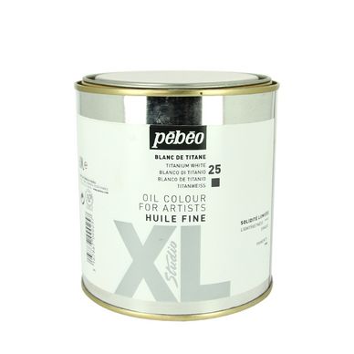 Peinture à l'huile fine XL en pot de 650ml Blanc de Titane