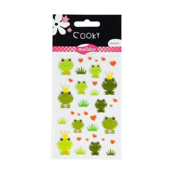 Stickers 3D Cooky thème grenouilles