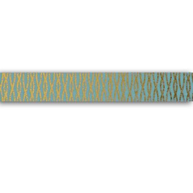 Masking tape bleu & fils entrelacés or 1,5 cm x 10 m