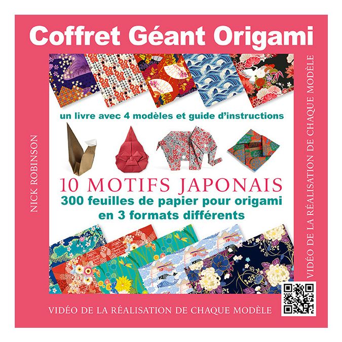 Livre modèles + papier origami à motifs japonais