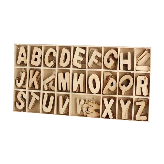 Lettres en bois brut 2,3 cm