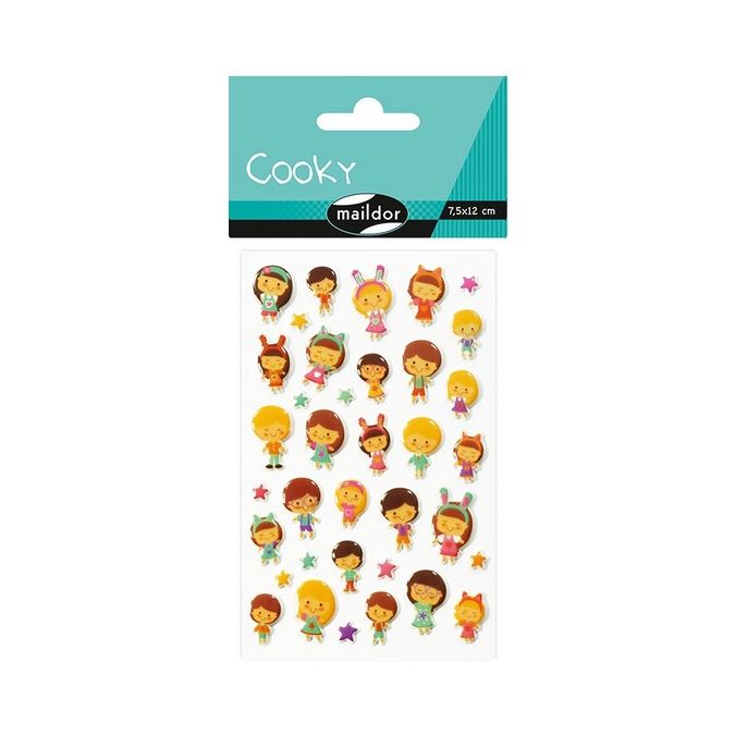 Stickers 3D Cooky Kawai poupées