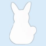Symbole lapin en papier mâché - 12 cm
