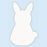 Symbole lapin en papier mâché - 20,5 cm