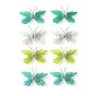 Stickers 3D papillon vert par 8
