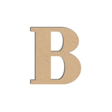 Lettre B majuscule - Objet en médium 12 cm