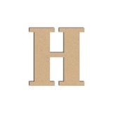 Lettre H majuscule - Objet en médium 12 cm