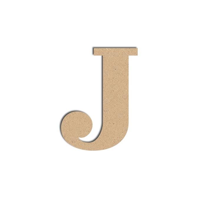 Lettre J majuscule - Objet en médium 12 cm