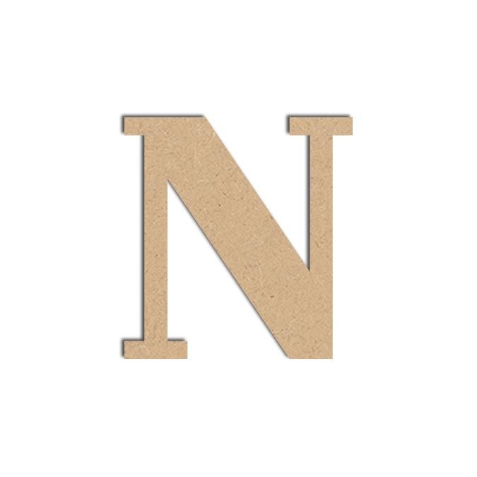 Lettre N majuscule - Objet en médium 12 cm