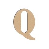 Lettre Q majuscule - Objet en médium 12 cm