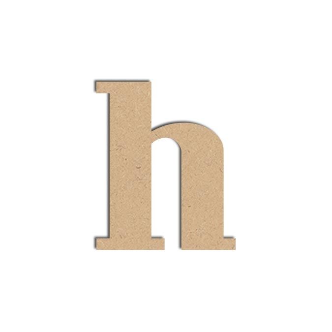 Lettre H minuscule - Objet en médium 9cm