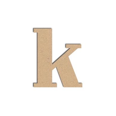 Lettre K minuscule - Objet en médium 9cm