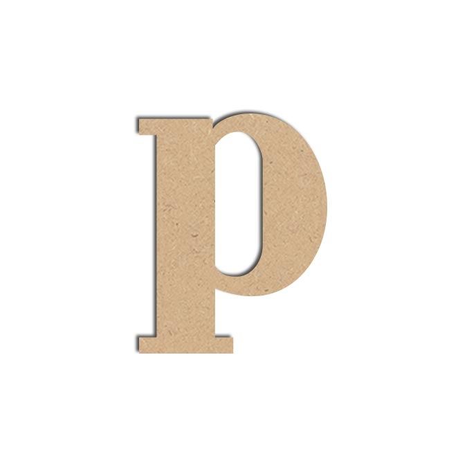 Lettre P minuscule - Objet en médium 9cm