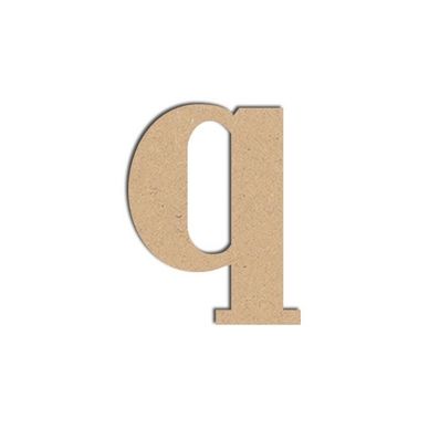 Lettre Q minuscule - Objet en médium 9cm