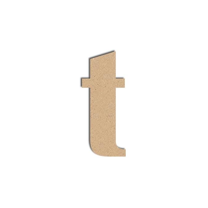 Lettre T minuscule - Objet en médium 9cm