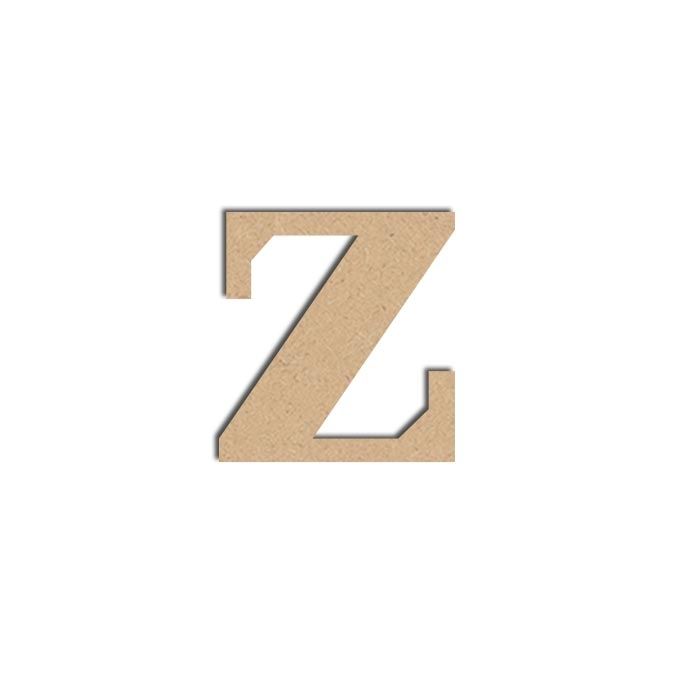 Lettre Z minuscule - Objet en médium 9cm