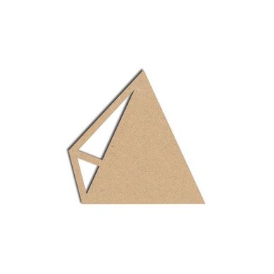 Forme Cadre Triangle - Objet en médium 12 x 12 cm