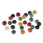 Perles en verre opaque à grand trou multicolore 6 mm x 55 g