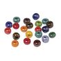 Perles en verre opaque à grand trou multicolore 6,7 mm x 55 g