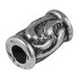 Perle cylindrique en métal argenté vieilli L.11 mm #1