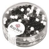 Perles de rocailles Mix noir et blanc 2,6 mm