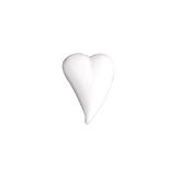 Cœur en polystyrène forme goutte 8 x 5,5 cm x 3 pces