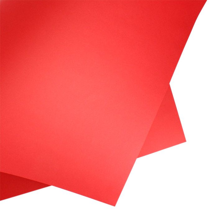 Feuille de papier Maya 50 x 70 cm 270 g/m² Rouge coquelicot