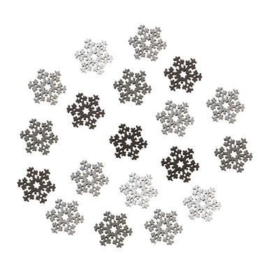 Flocons de neige miniatures en bois ø 2,3 cm x 24 pces