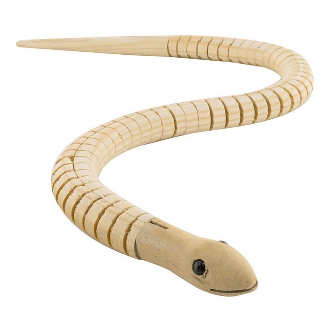Serpent articulé en bois - 48 x 2 cm