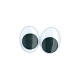 Yeux ovales avec pupilles mobiles 15 mm