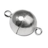 Fermoir magnétique boule extra fort argenté Ø 10 mm