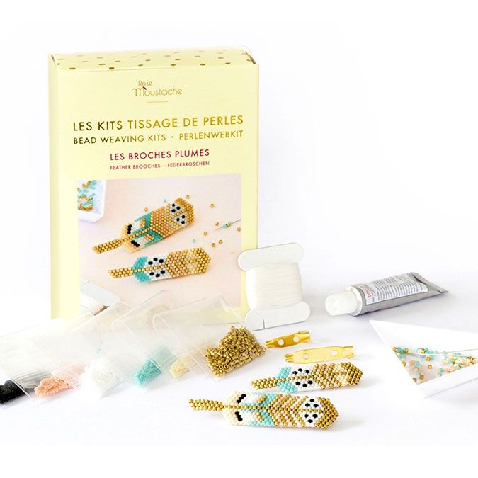 Kit de tissage de perles Miyuki - les broches plumes