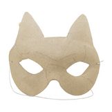 Masque chat en papier mâché