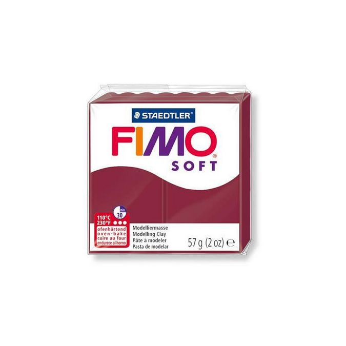 Pâte polymère Fimo Soft 57 g 26 - Cerise