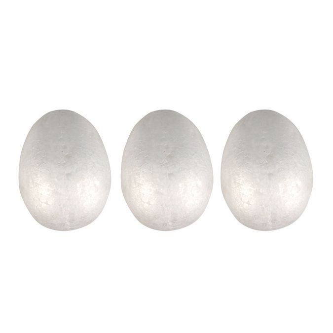 Œufs en polystyrène 6,5 x 8,5 cm - 3 pcs