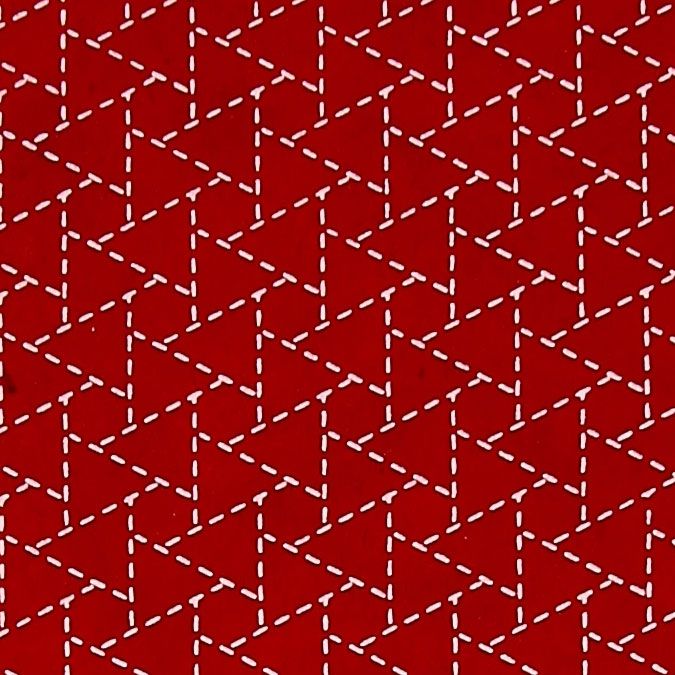 Papier Lokta Imprimé 50 x 75 cm Rouge motif Triangle Sankakkei