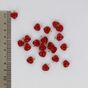 Breloque en verre cœur rose transparent cœur - 11 mm