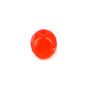 Perle ovale verre transparent facettes rouge siam brillante - 7,5 x 8,5 mm