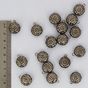 Pendentif en métall dentelé avec anneau argent vieilli - 16,2 x 19,5 mm