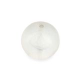 Perle ronde synthétique mate transparente - 14 mm