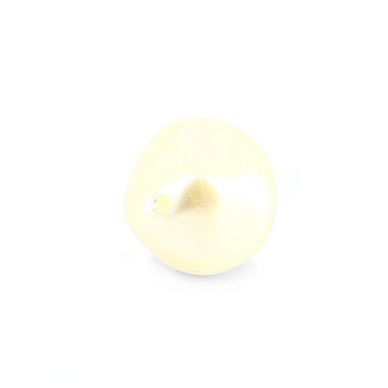 Perle synthétique nacrée toupie blanche - 13,5 mm