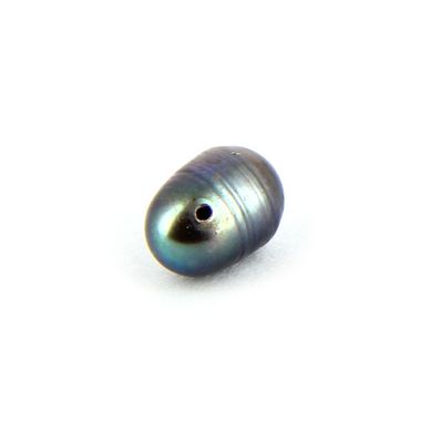 Perle en verre forme irrégulirèrs grise - 6 x 17 mm