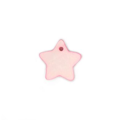 Perle en nacre étoile rose - 18 mm