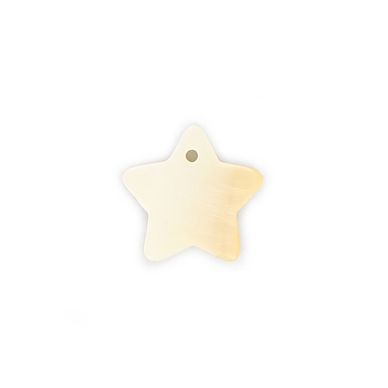Perle en nacre étoile blanche - 18 mm