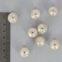 Perle ronde synthétique blanche nacrée à effets - 15 mm