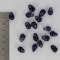 Perle en verre goutte bleu roi - 13 x 8 mm