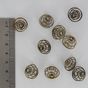 Perle en métal ronde spirale laiton - 14 x 16 mm