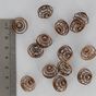 Perle en métal ronde spirale cuivre - 14 x 16 mm