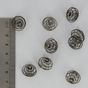 Perle en métal toupie argent - 14 x 16 mm